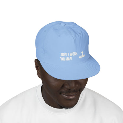 'I Don't Work for Man' Embroidered Snapback Surf Cap