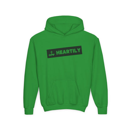 Bordered Name & Logo Youth Hoodie