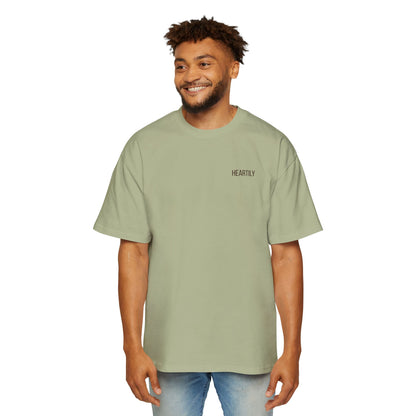 Heartily Men's Camo Logo Heavy Oversized Tee