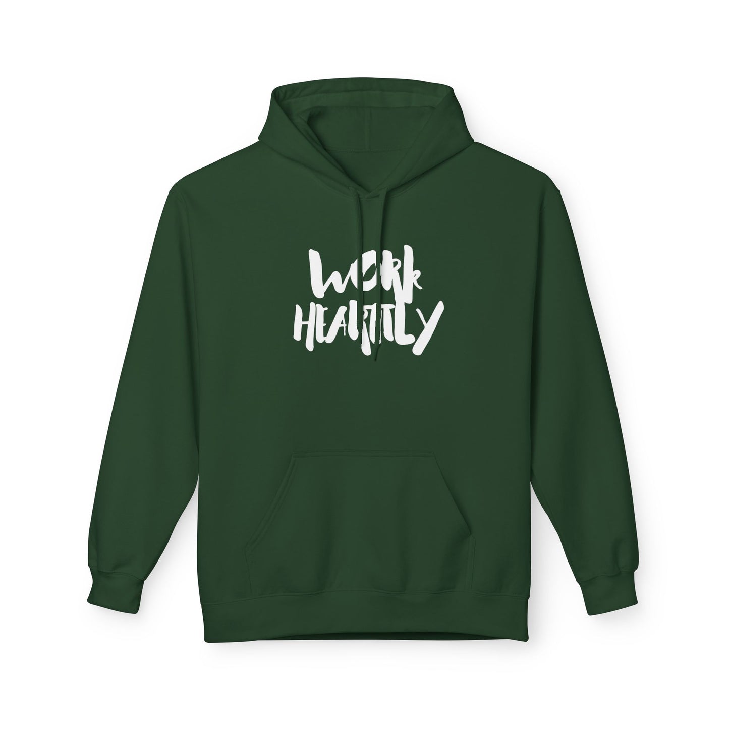 Marker "Work Heartily" Unisex Fleece Hoodie