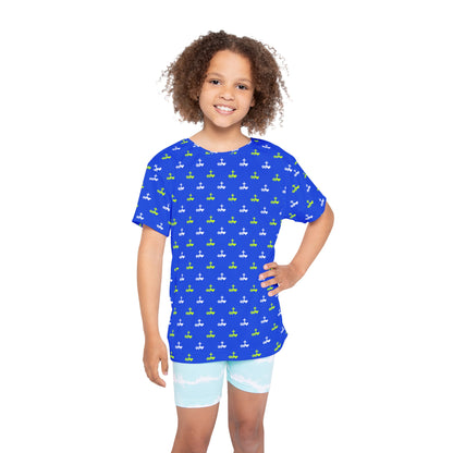Fun Logo Pattern Kids Sports Jersey