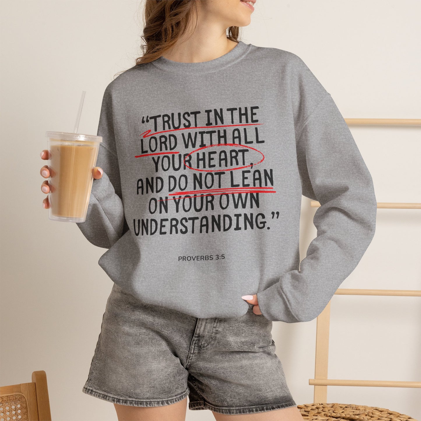'Trust in the Lord' Proverbs 3:5 Crewneck Sweatshirt