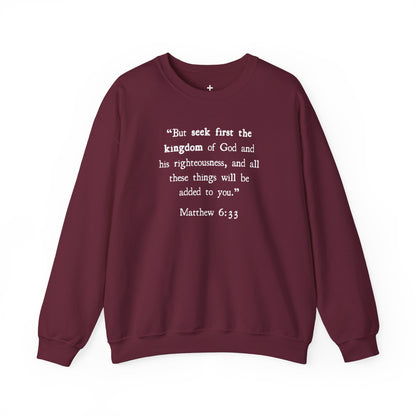 Unisex Matthew 6:33 Crewneck Sweatshirt