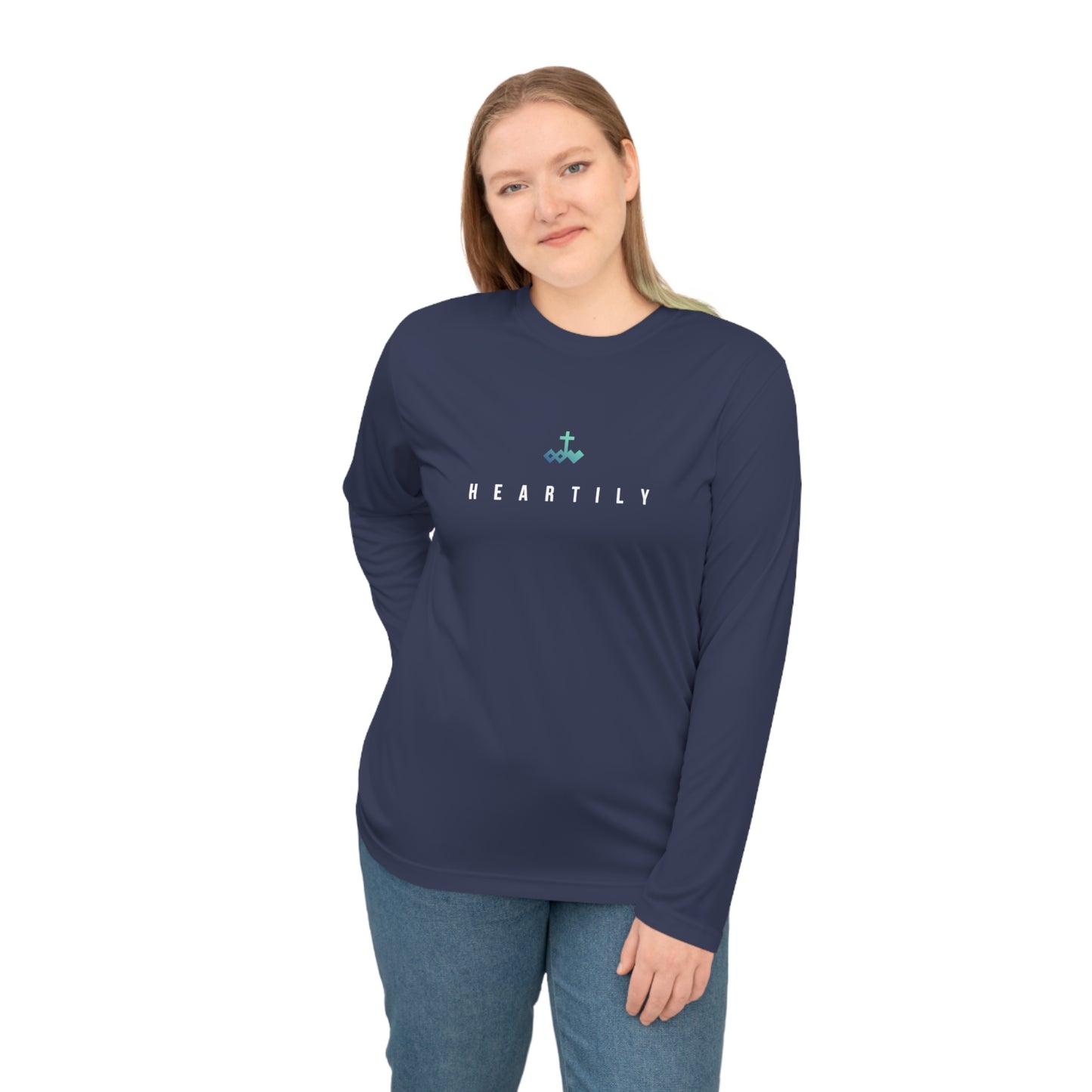 Gradient Logo & Heartily Performance Long Sleeve Shirt