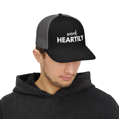 "Work Heartily" Snapback Trucker Cap
