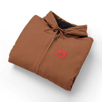 Men's Duck Cloth Work Jacket with Embroidered Logo