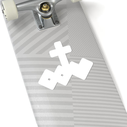 White Kiss-Cut Logo Sticker
