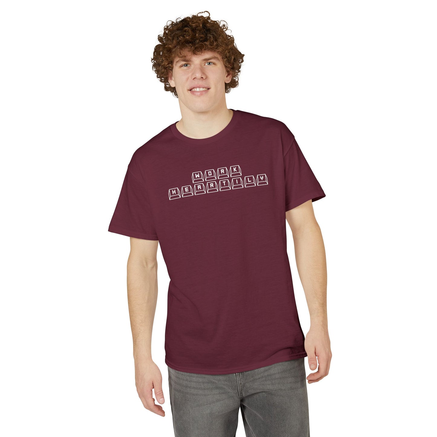 'Work Heartily' Keyboard T-Shirt