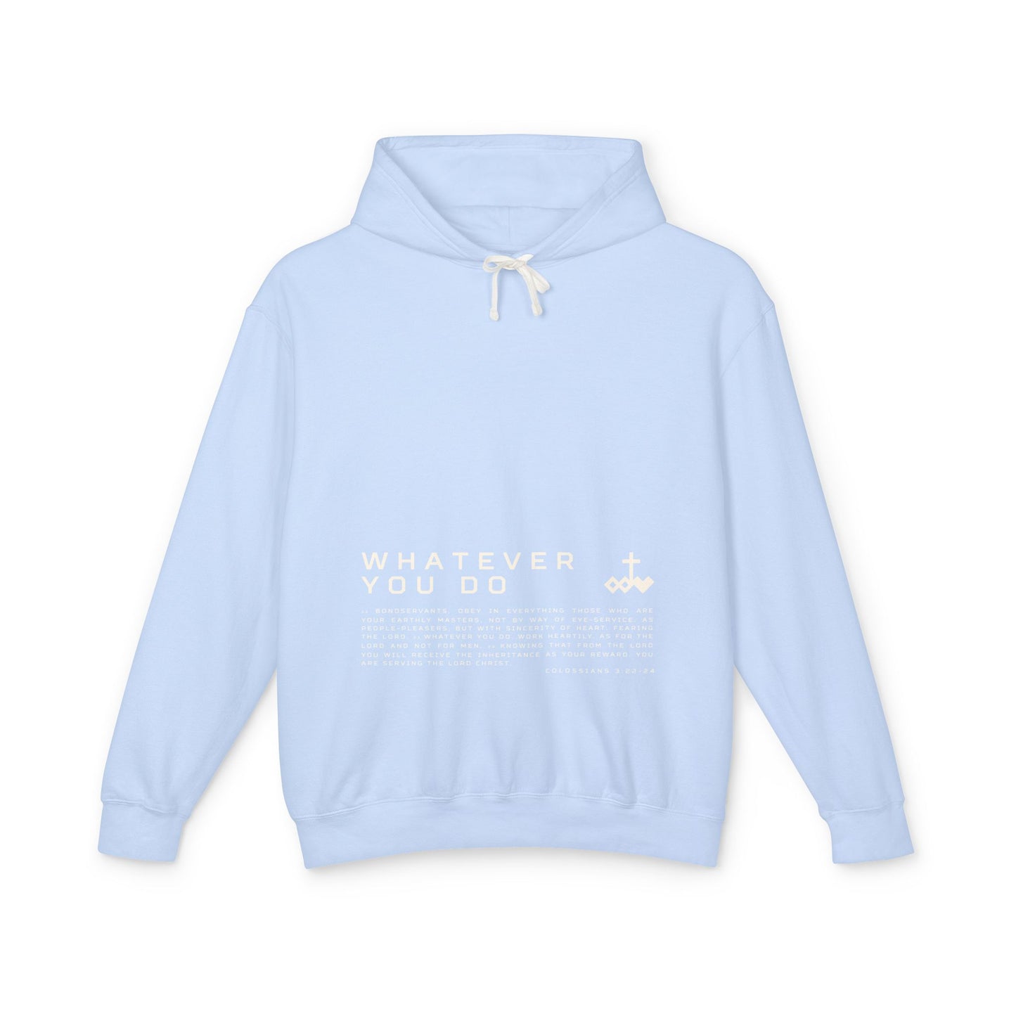Colossians 3:22-24 Unisex Lightweight Hoodie