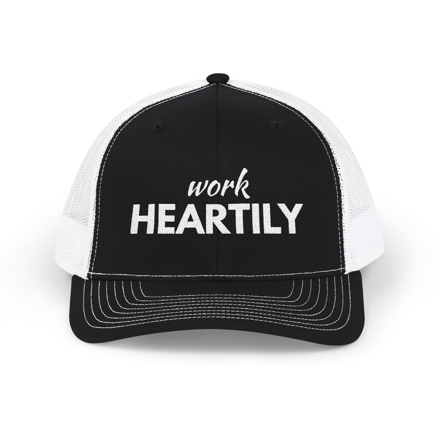 "Work Heartily" Snapback Trucker Cap