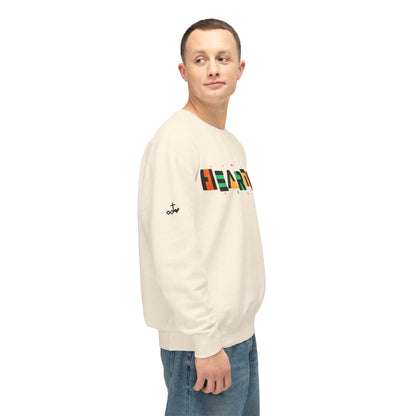 Unisex Heartily Color Font Crewneck Sweatshirt