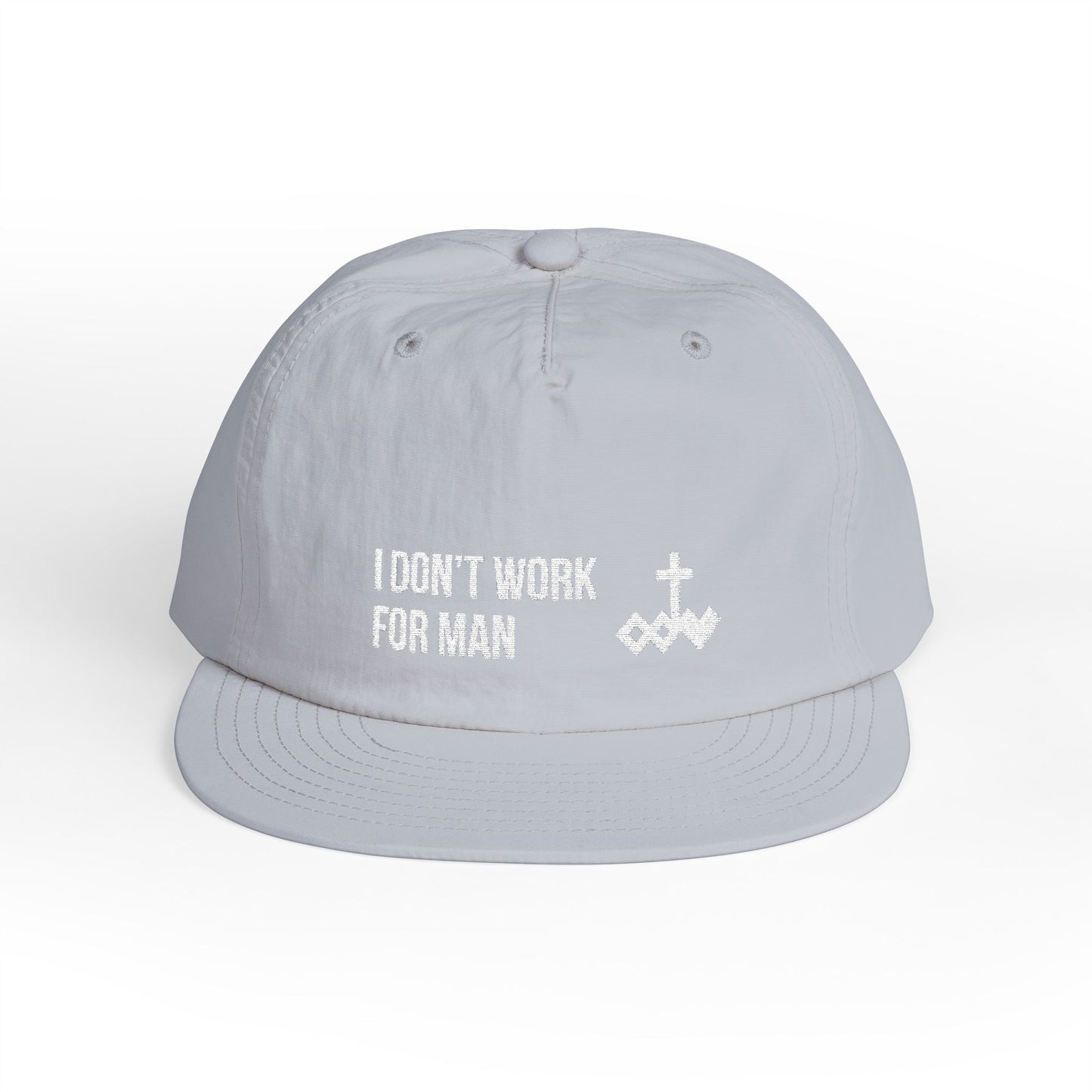 'I Don't Work for Man' Embroidered Snapback Surf Cap