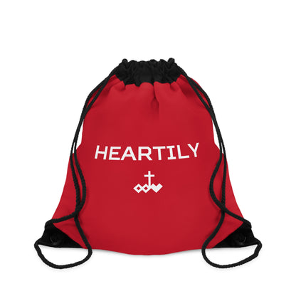 Dark Red Drawstring Bag