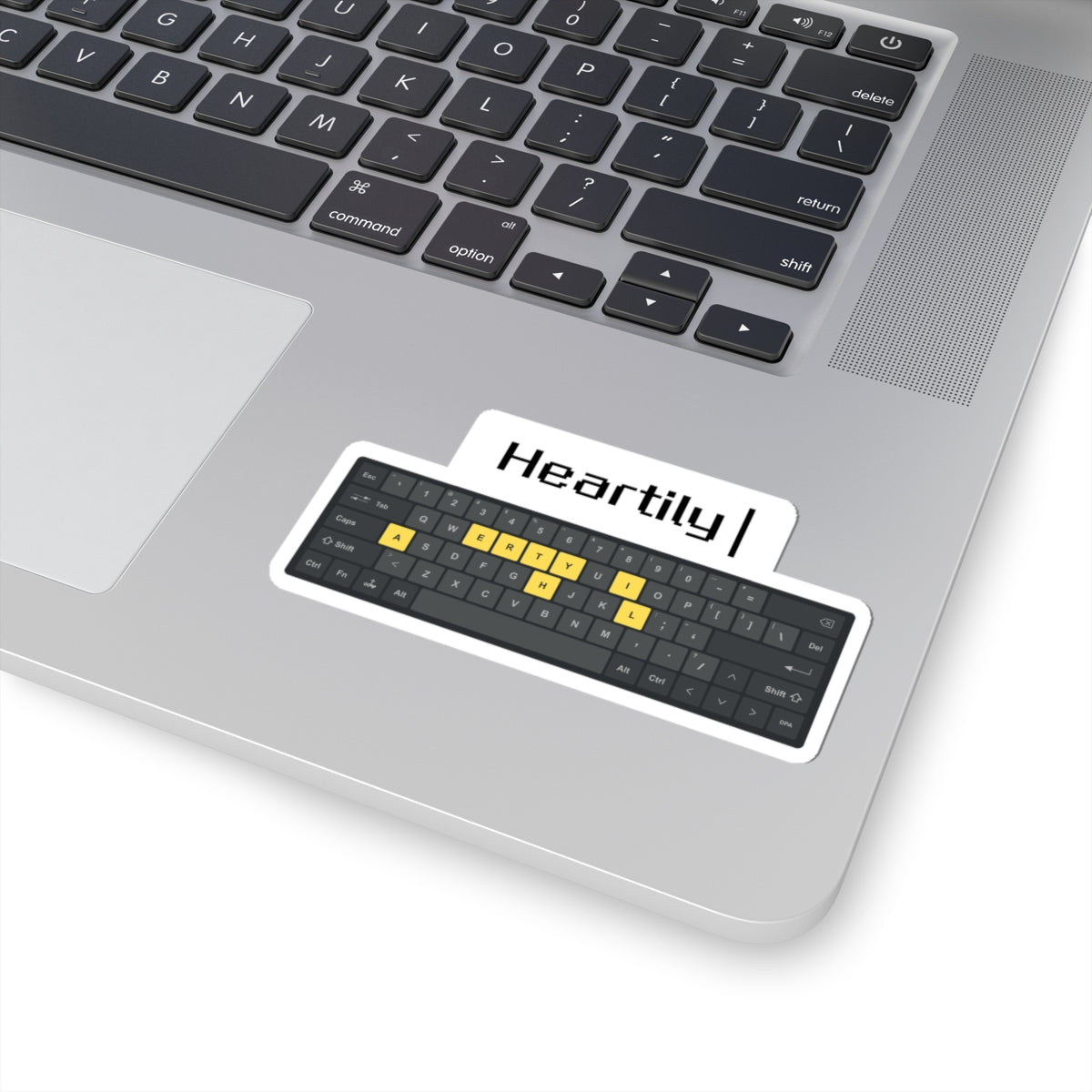 Heartily Keyboard Kiss-Cut Sticker