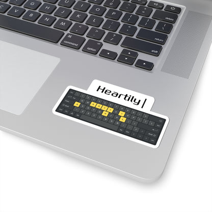 Heartily Keyboard Kiss-Cut Sticker