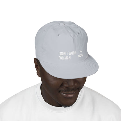 'I Don't Work for Man' Embroidered Snapback Surf Cap