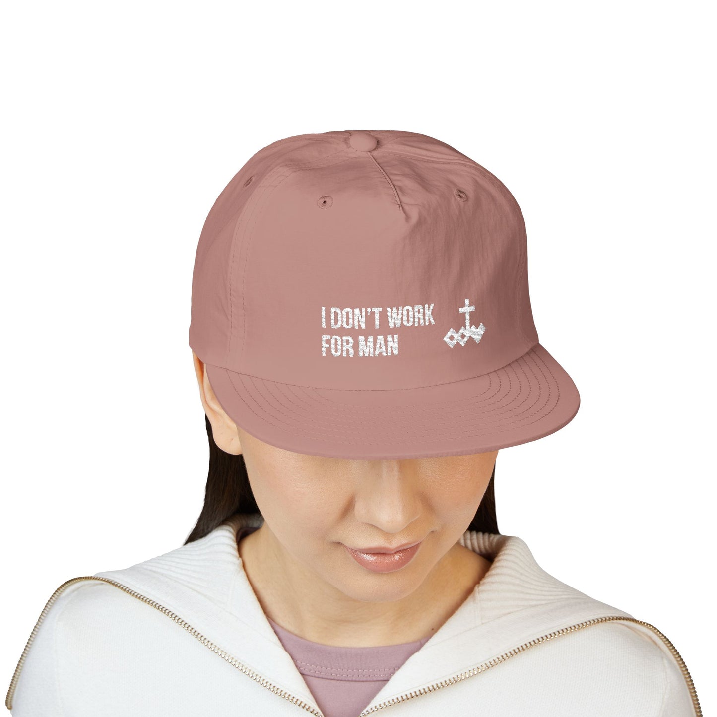 'I Don't Work for Man' Embroidered Snapback Surf Cap