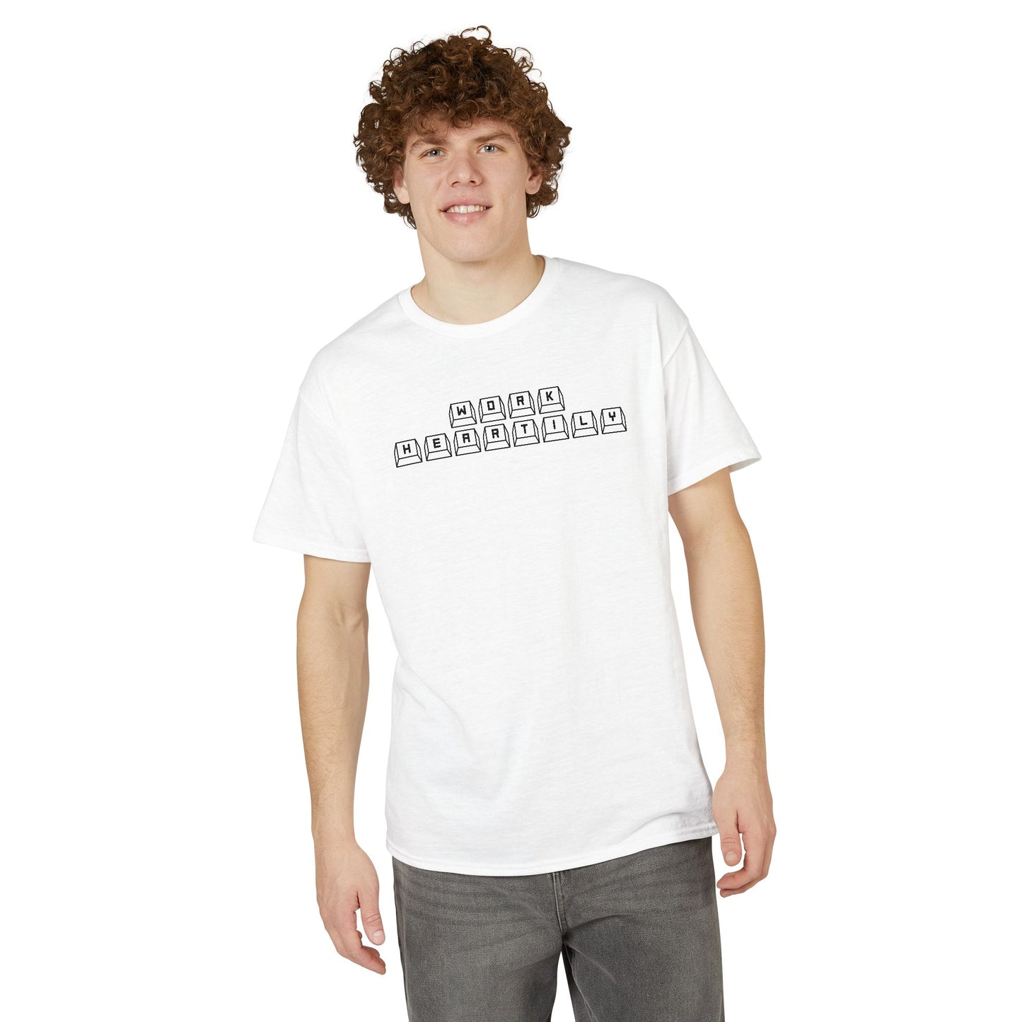 'Work Heartily' Keyboard T-Shirt