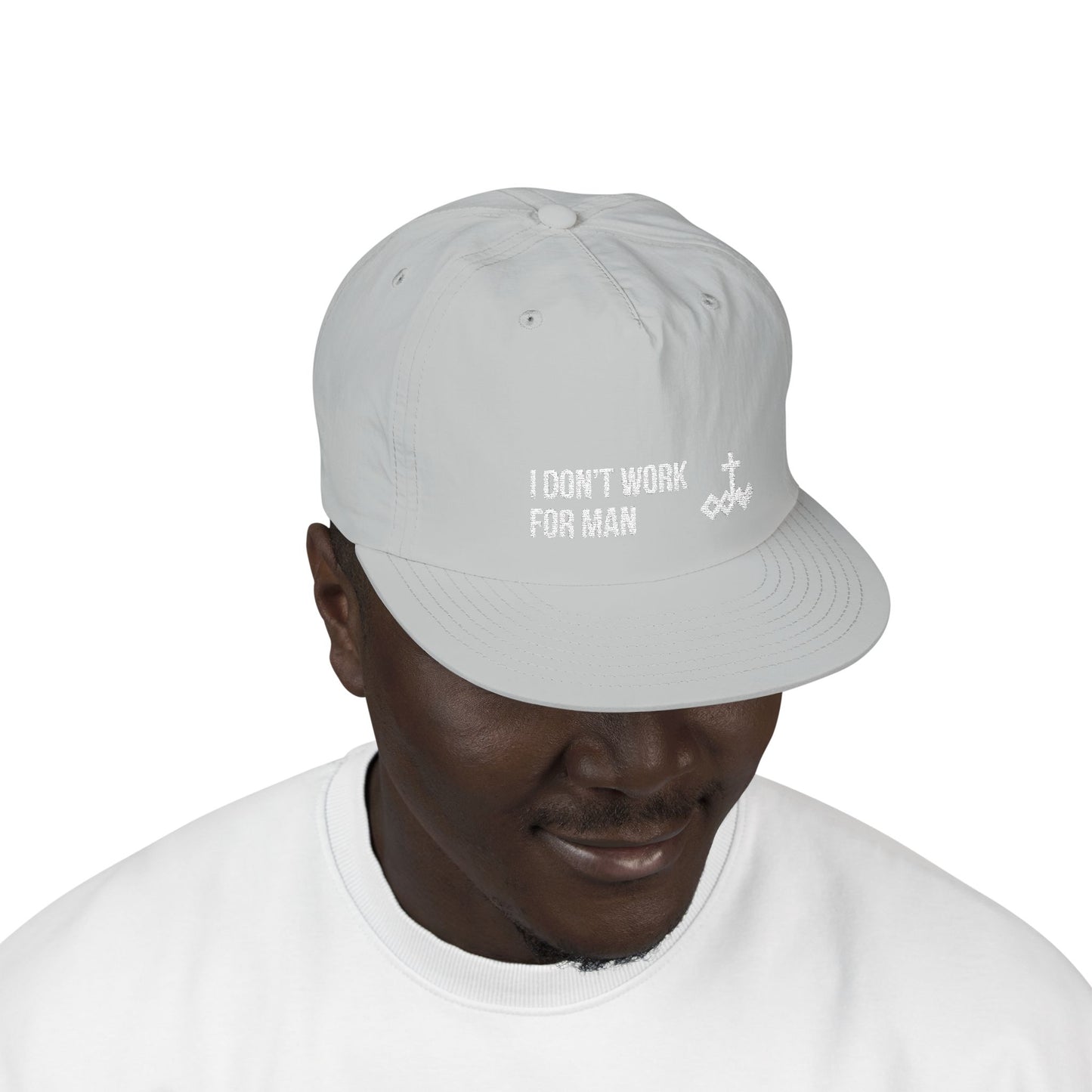 'I Don't Work for Man' Embroidered Snapback Surf Cap