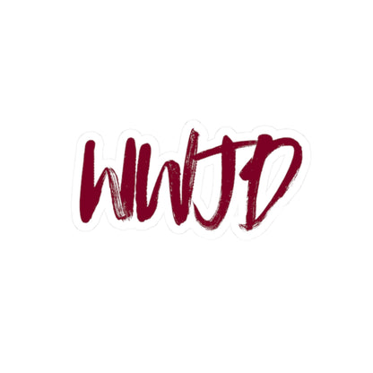 WWJD Script Sticker