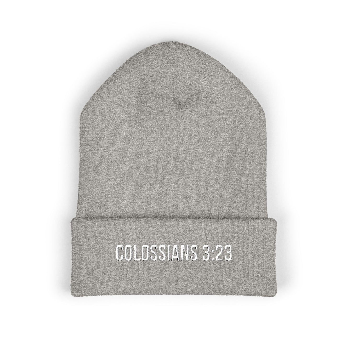 Colossians 3:23 Embroidered Beanie
