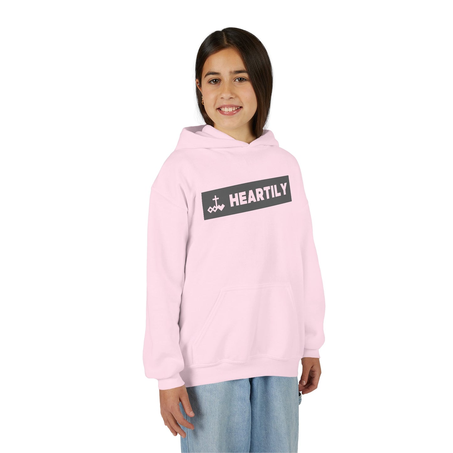 Bordered Name & Logo Youth Hoodie