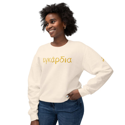 Greek "Heartily" Lightweight Crewneck Sweatshirt