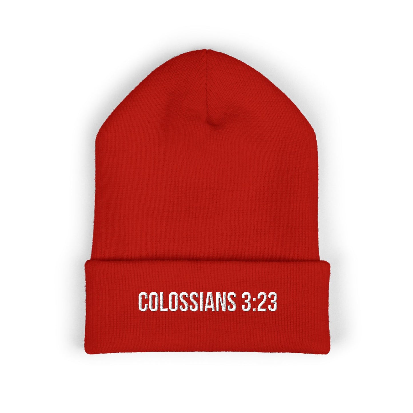 Colossians 3:23 Embroidered Beanie