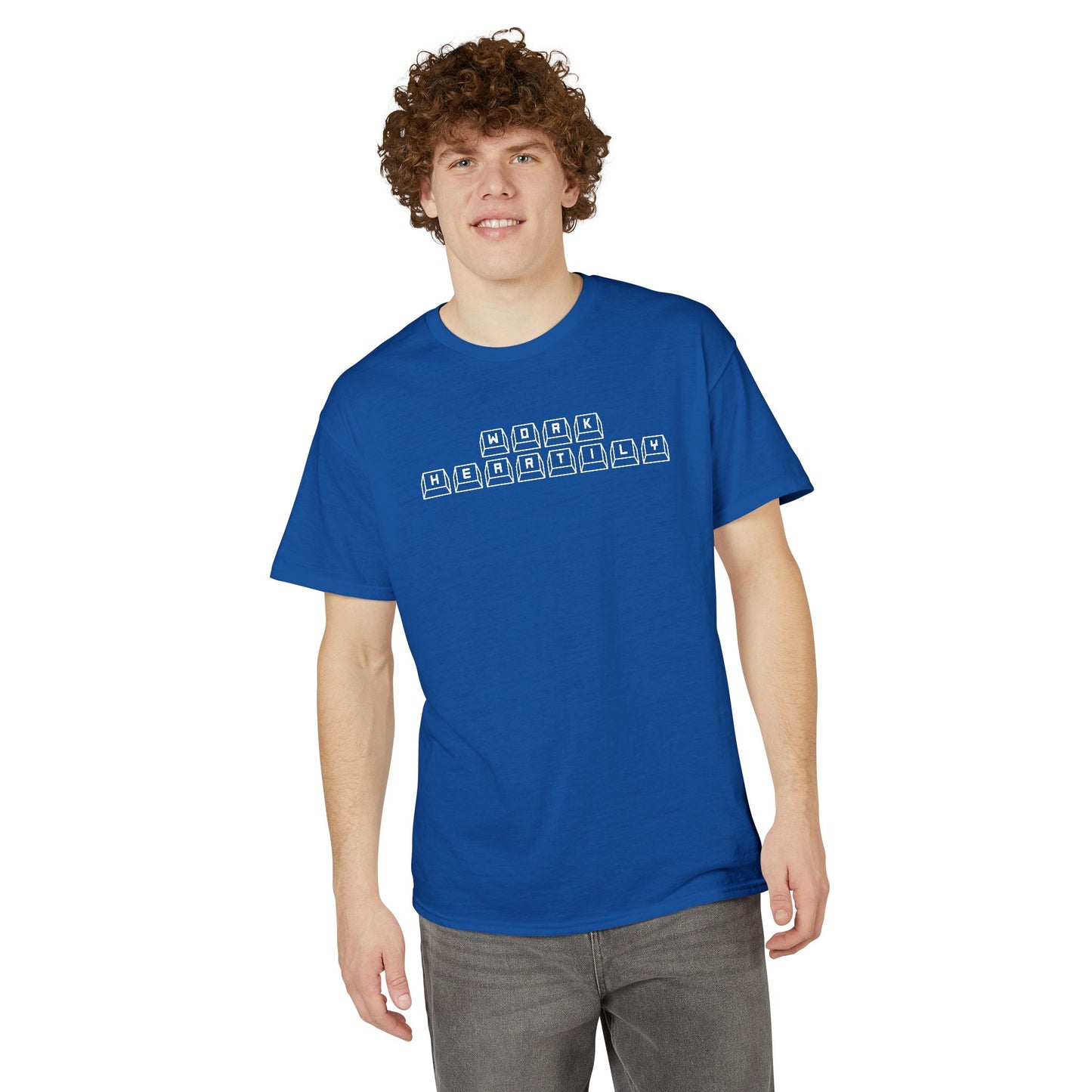 'Work Heartily' Keyboard T-Shirt