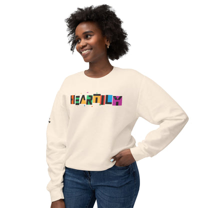 Unisex Heartily Color Font Crewneck Sweatshirt
