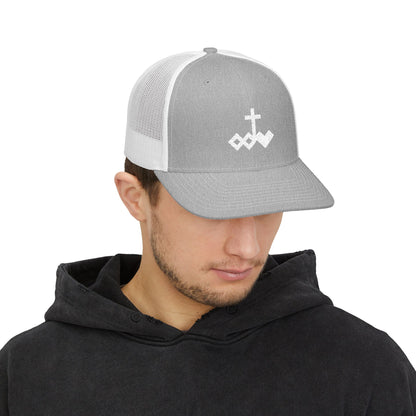 Embroidered Logo Snapback Trucker Cap