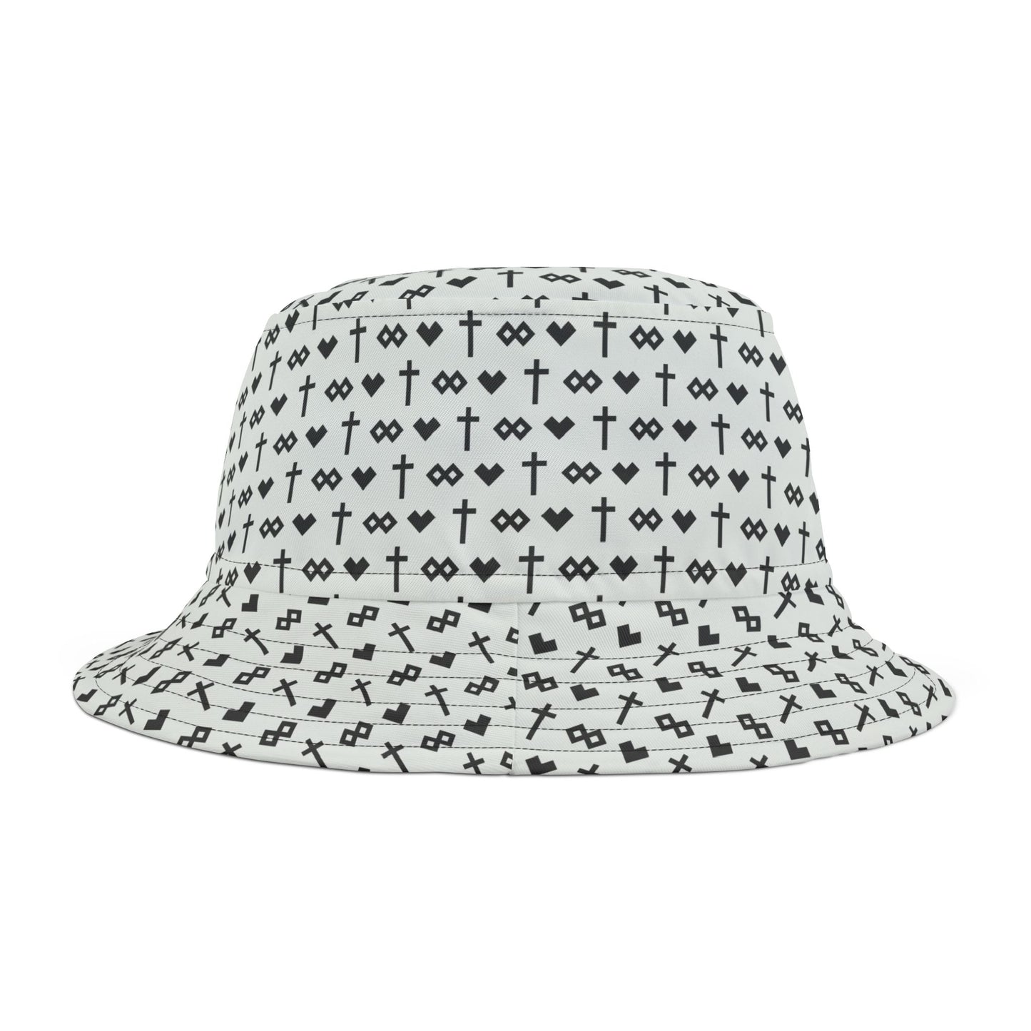 Patterned Logo Breakdown Bucket Hat