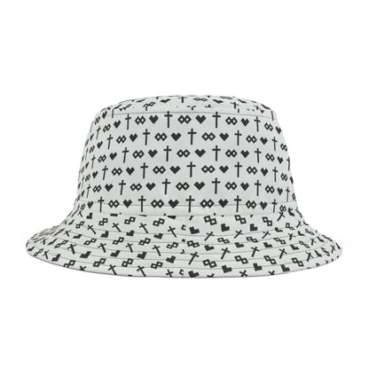 Patterned Logo Breakdown Bucket Hat