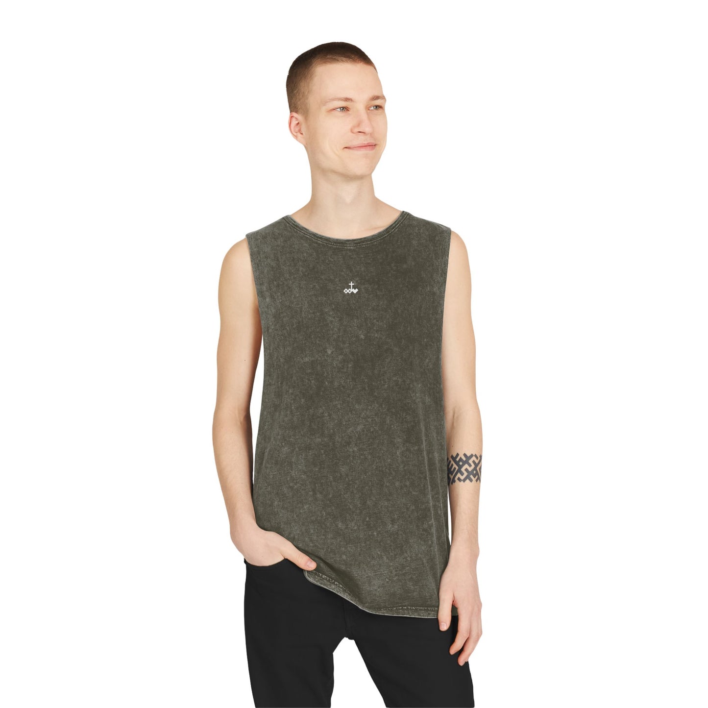 Unisex Logo Stonewash Tank Top