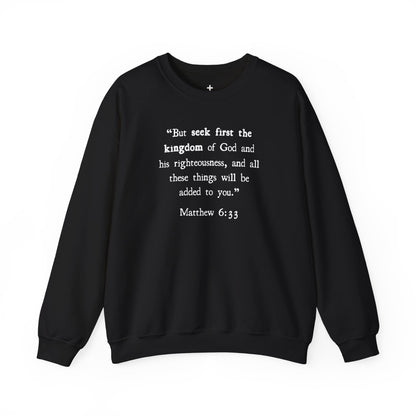 Unisex Matthew 6:33 Crewneck Sweatshirt