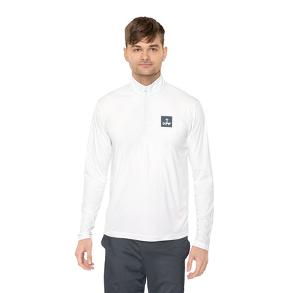 Block Bordered Logo Quarter-Zip Pullover