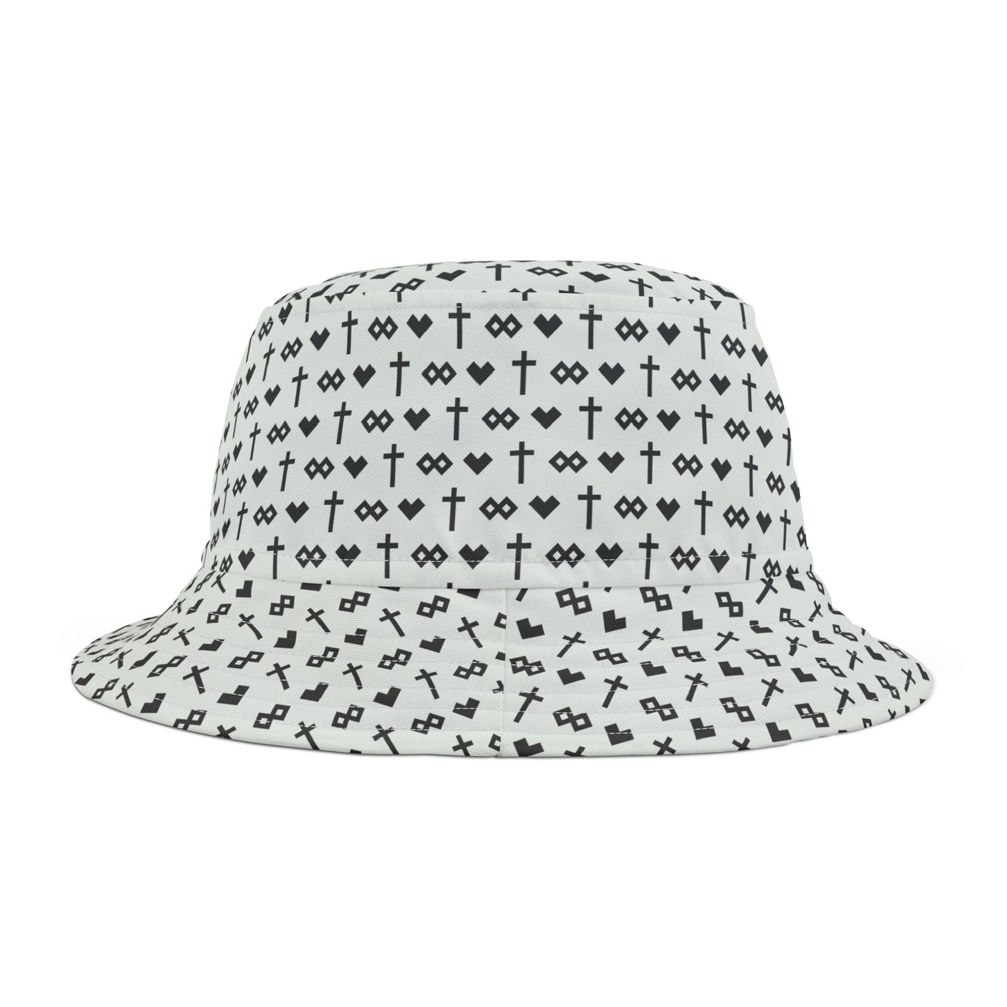 Patterned Logo Breakdown Bucket Hat