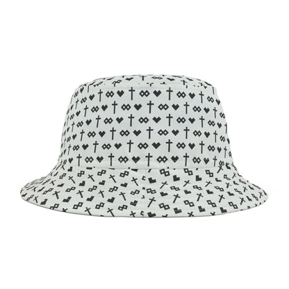 Patterned Logo Breakdown Bucket Hat