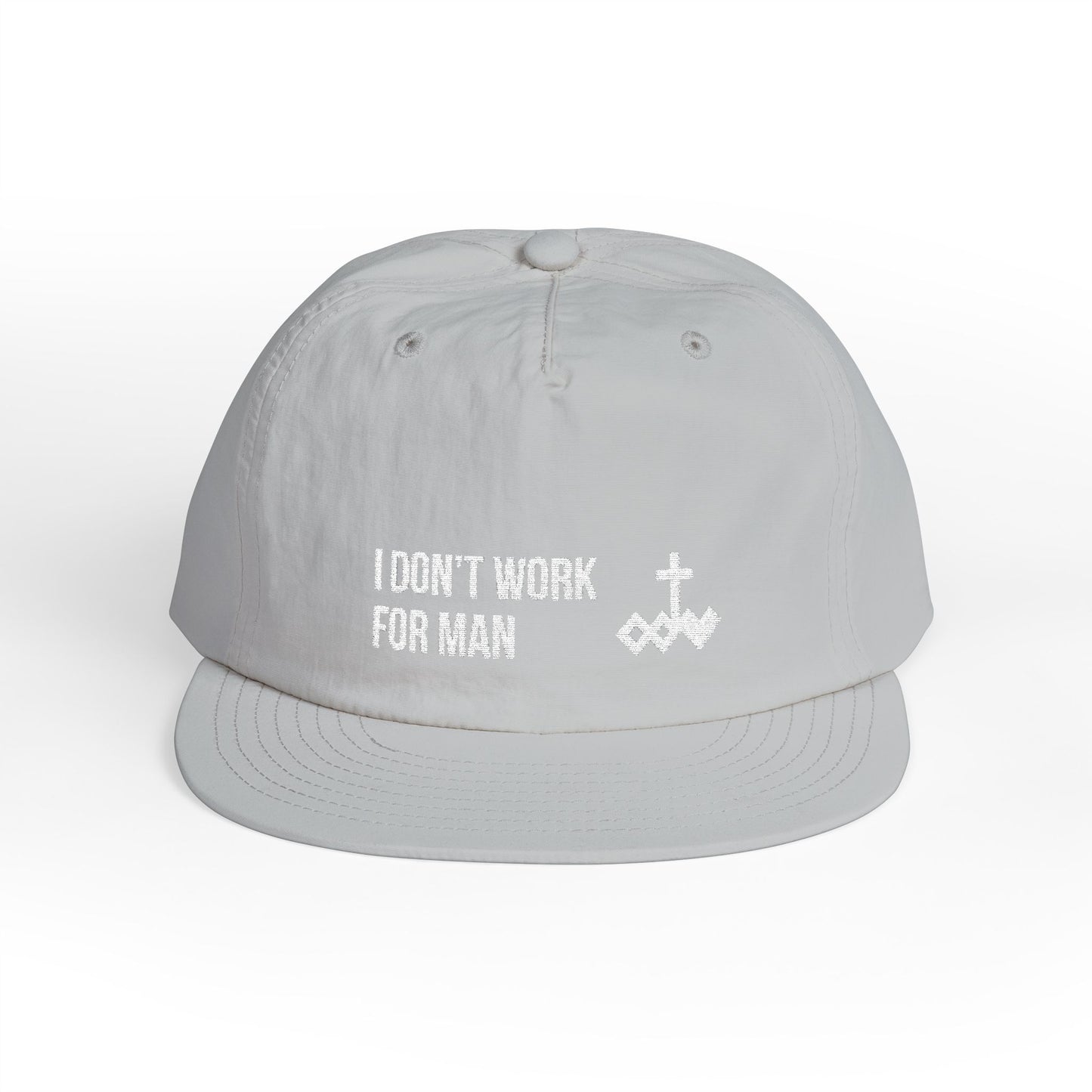 'I Don't Work for Man' Embroidered Snapback Surf Cap