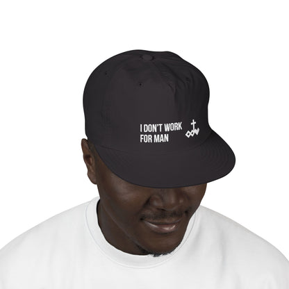 'I Don't Work for Man' Embroidered Snapback Surf Cap