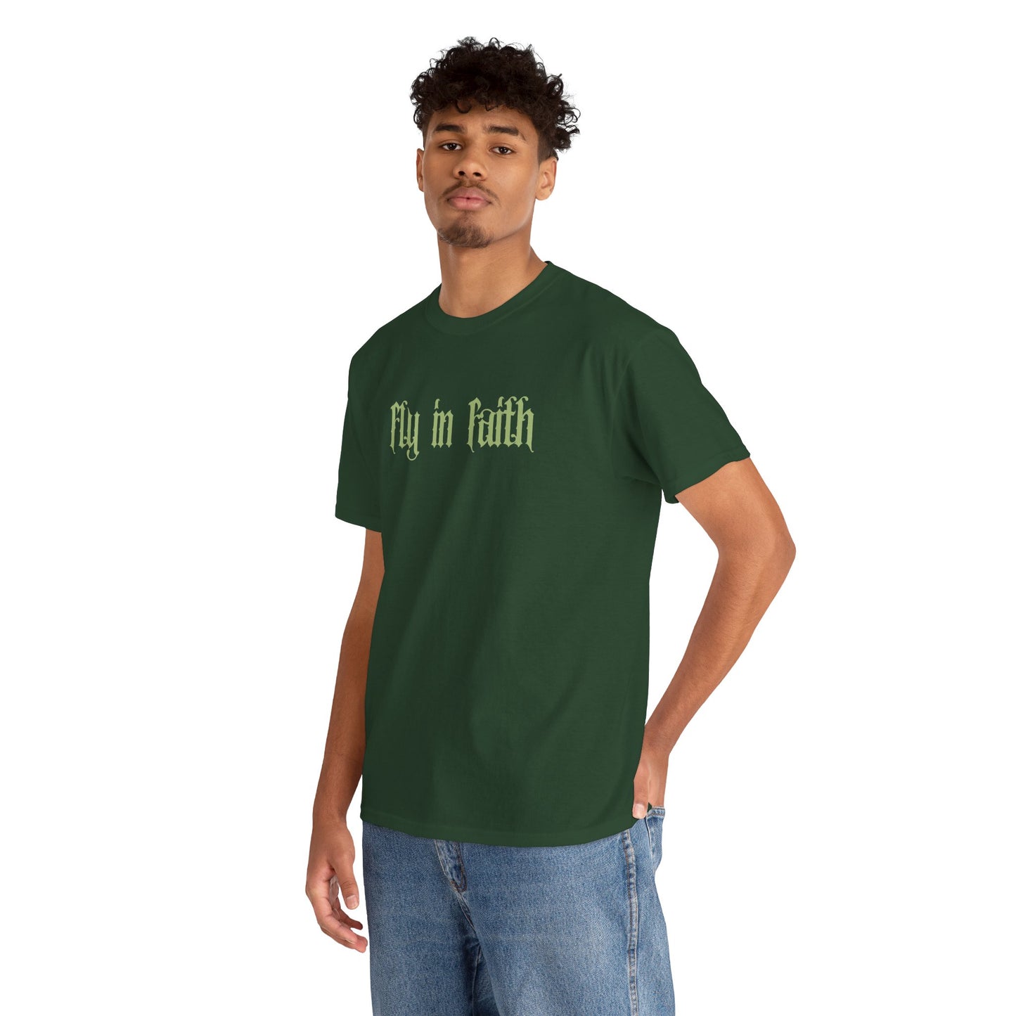 Fly in Faith Gothic Script T-Shirt