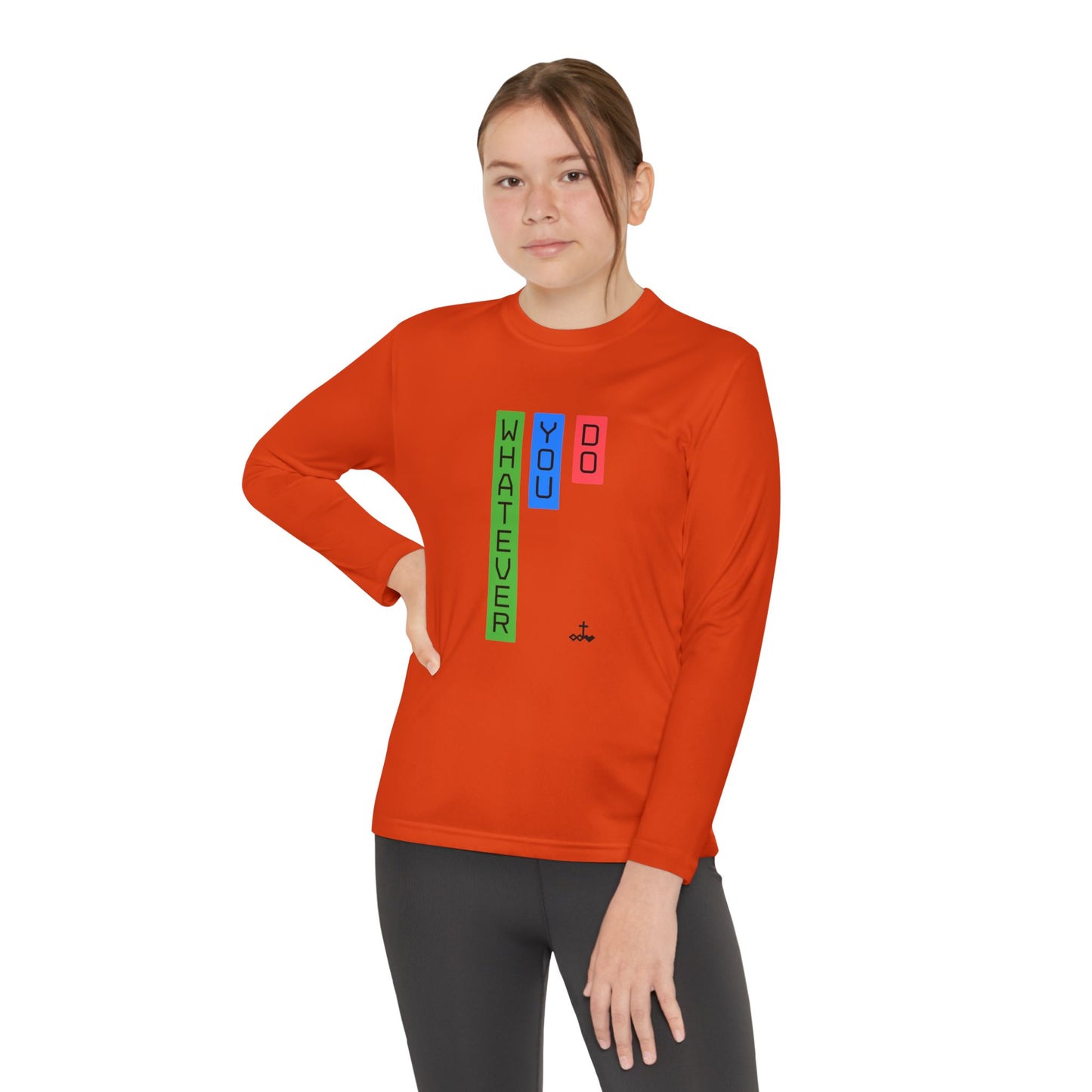 Vertical Block 'Whatever You Do' Youth Long Sleeve Tee