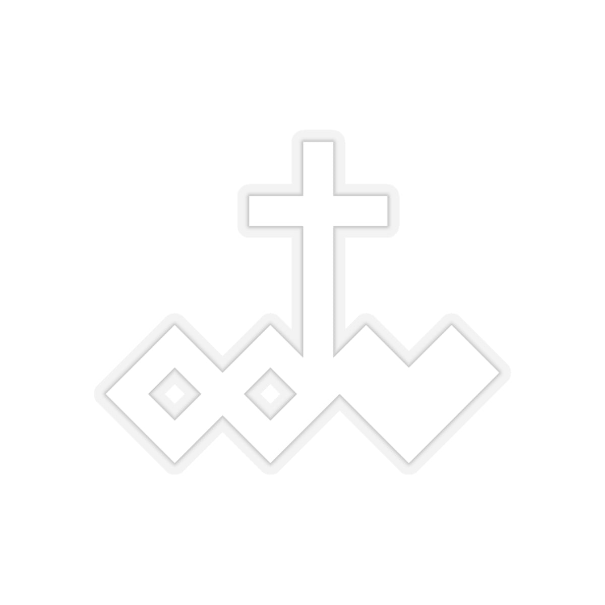 White Kiss-Cut Logo Sticker