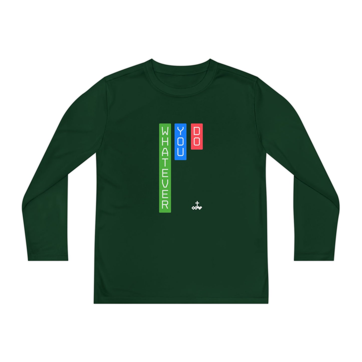 Vertical Block 'Whatever You Do' Youth Long Sleeve Tee