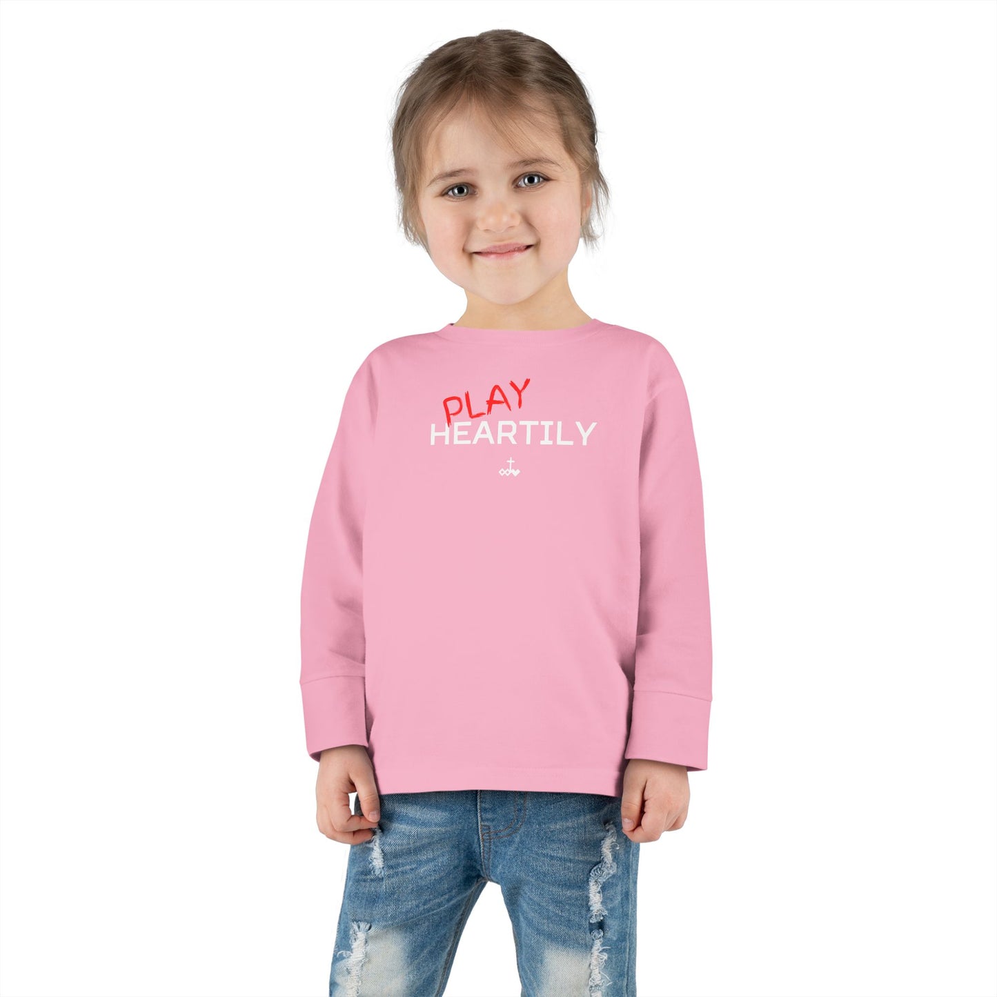 Toddler Long Sleeve "Play Heartily" Tee