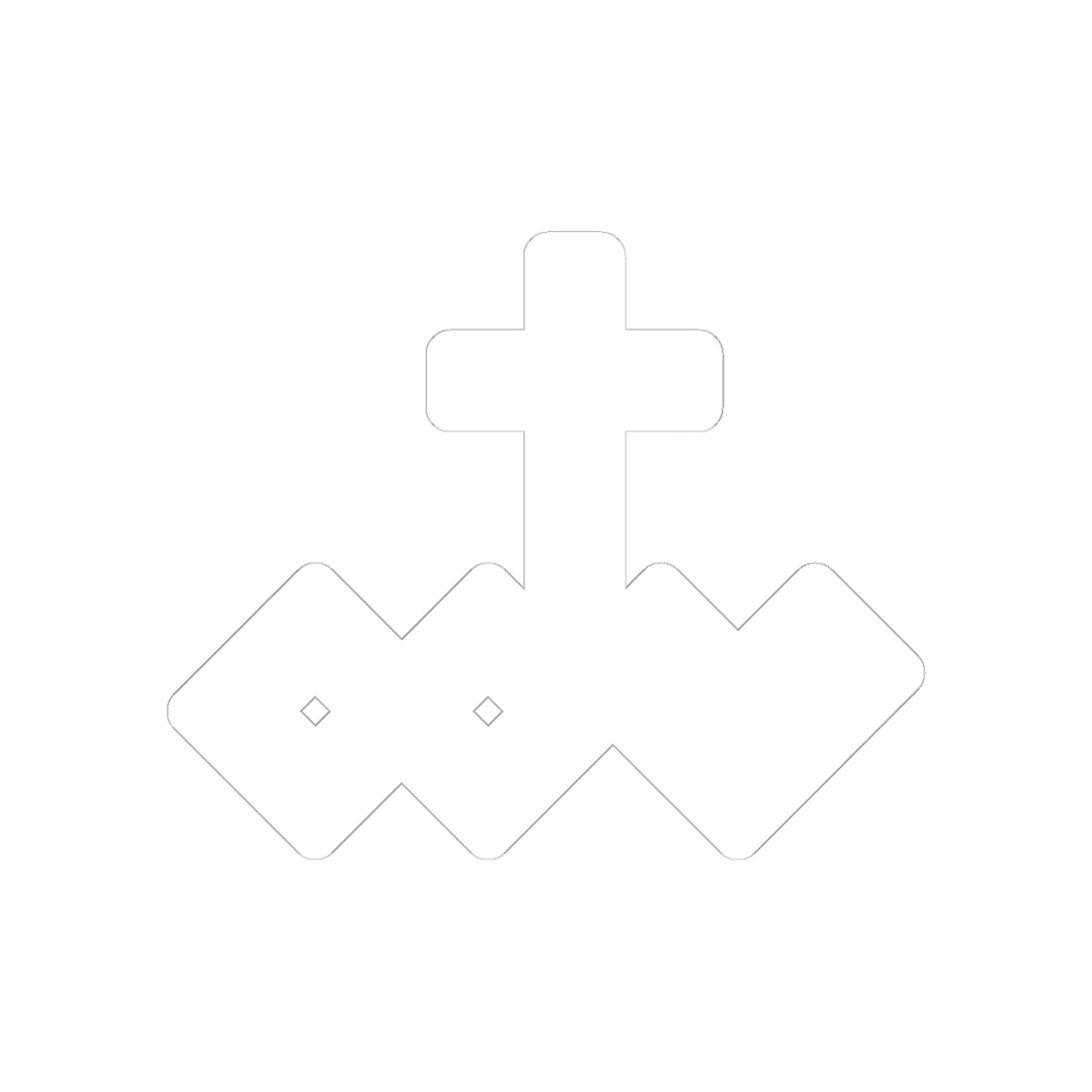 White Kiss-Cut Logo Sticker