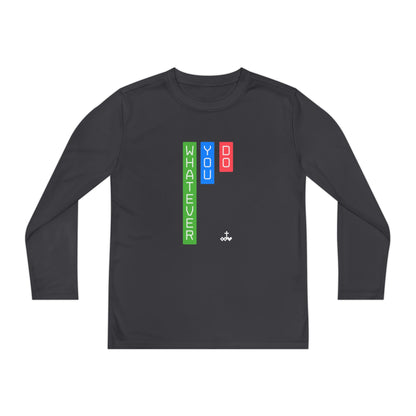 Vertical Block 'Whatever You Do' Youth Long Sleeve Tee