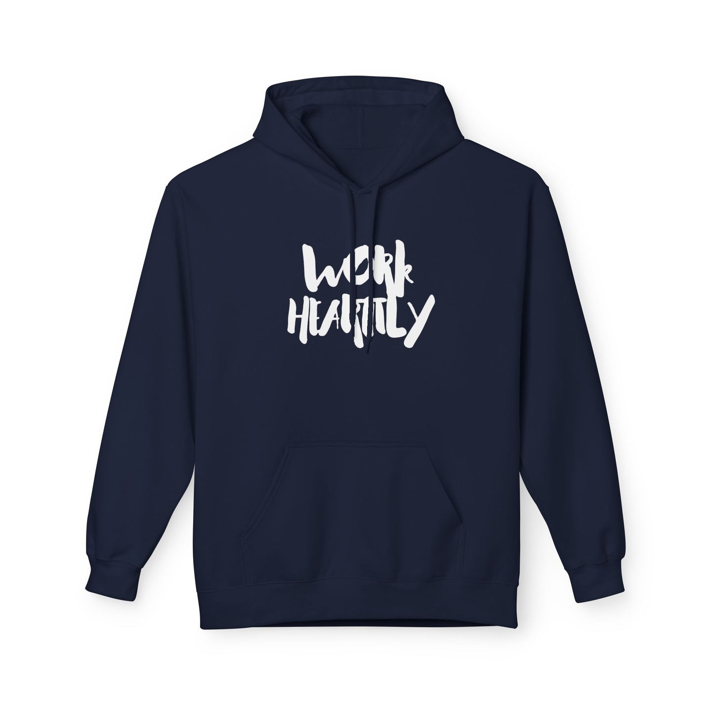 Marker "Work Heartily" Unisex Fleece Hoodie