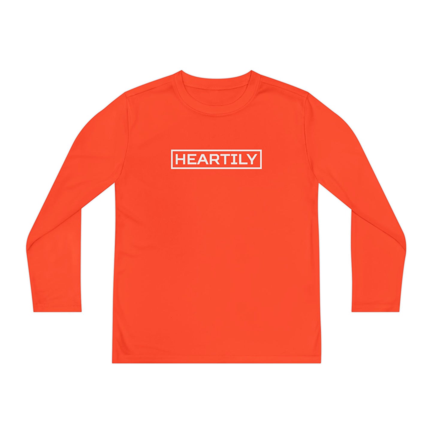 Bordered Heartily Youth Athletic Long Sleeve Tee