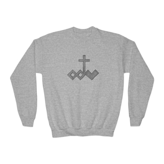 Logo Drawing Youth Crewneck Sweatshirt